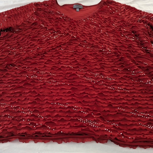 Essentials Ruffled & Sequined Blouse - Picture 5 of 9